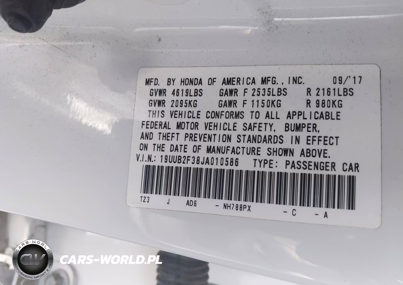 2018 Acura Tlx VIN:19UUB2F38JA010586 - 9