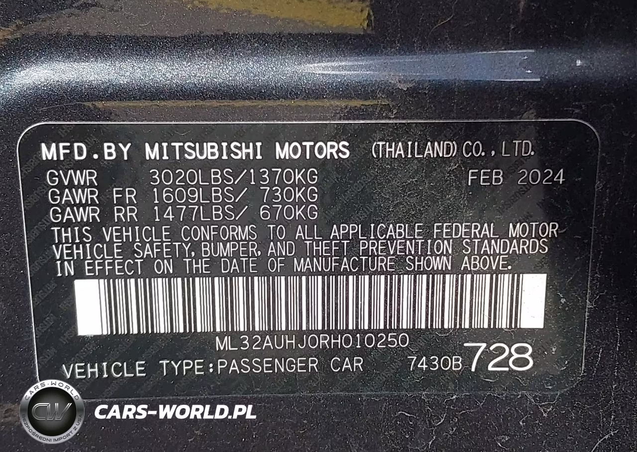 2024 Mitsubishi Mirage Es-Le VIN:ML32AUHJ0RH010250 - 9