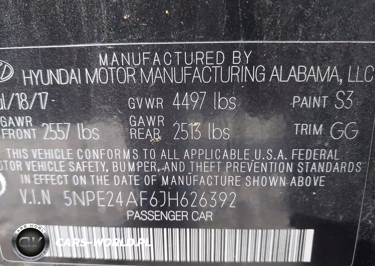 2018 Hyundai Sonata Se VIN:5NPE24AF6JH626392 - 9