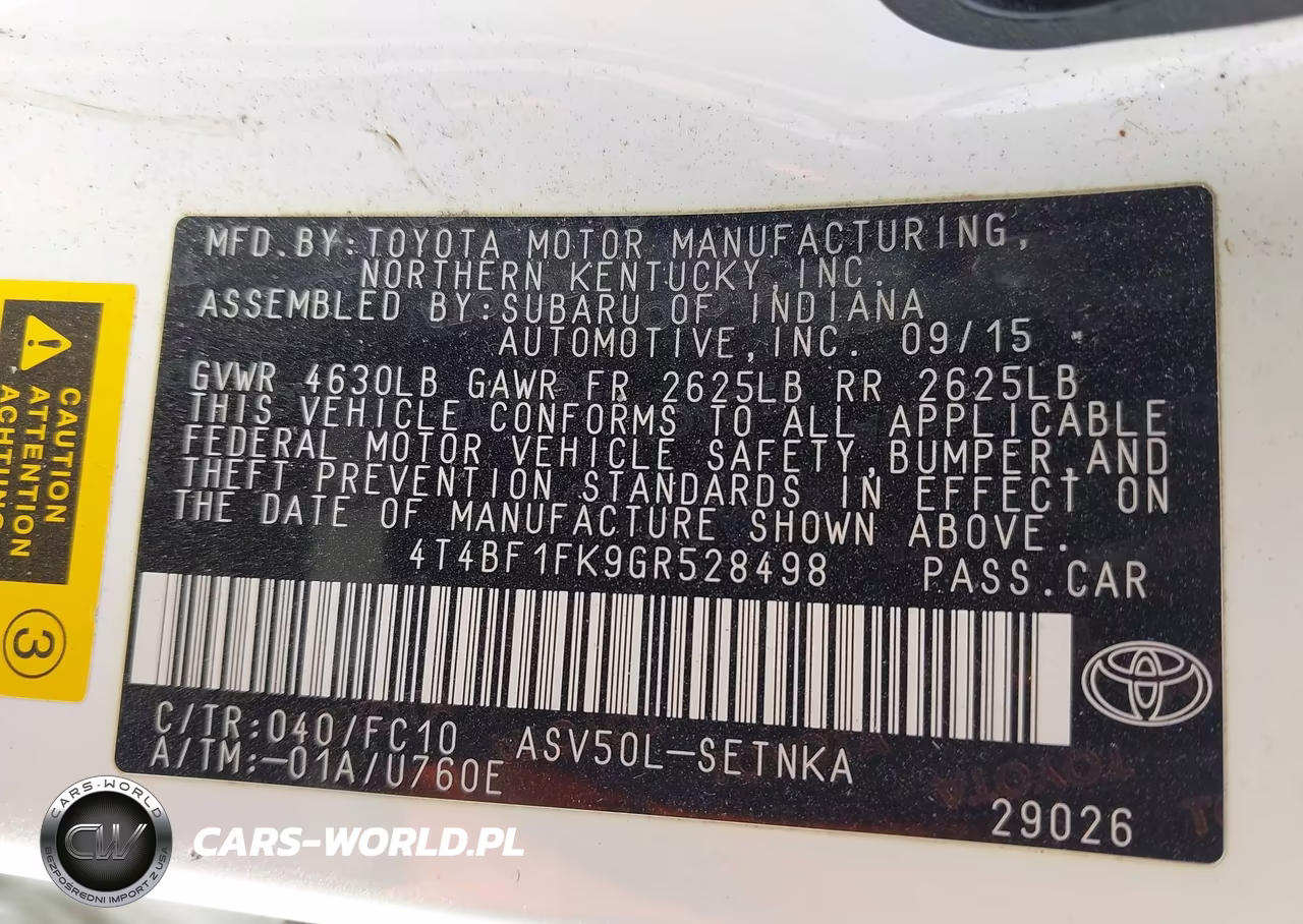2016 Toyota Camry Le VIN:4T4BF1FK9GR528498 - 9