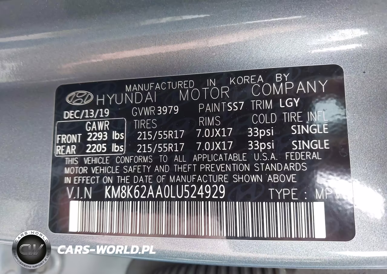 2020 Hyundai Kona Sel Plus VIN:KM8K62AA0LU524929 - 9