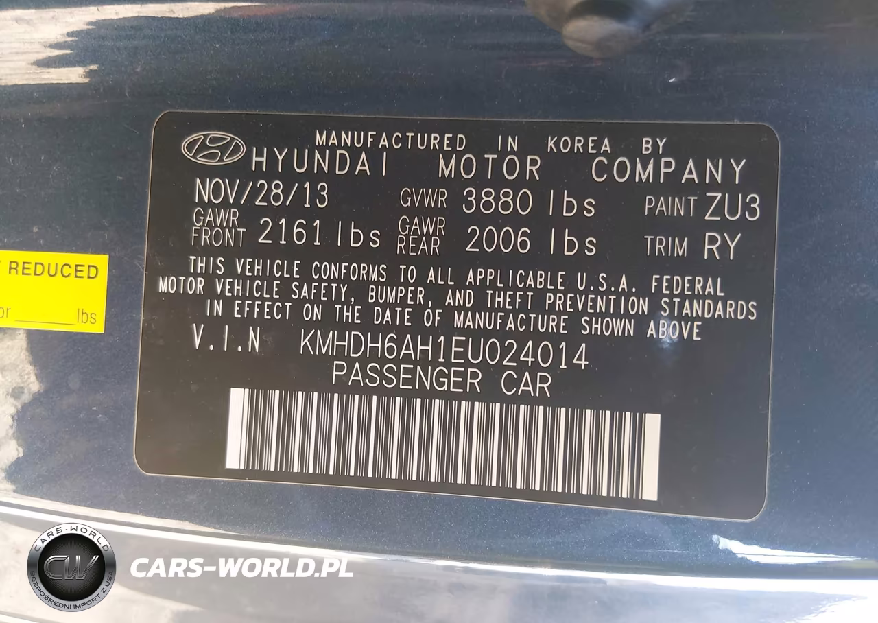 2014 Hyundai Elantra VIN:KMHDH6AH1EU024014 - 9