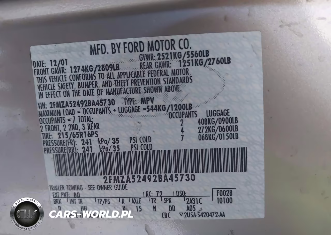 2002 Ford Windstar Se VIN:2FMZA52492BA45730 - 9