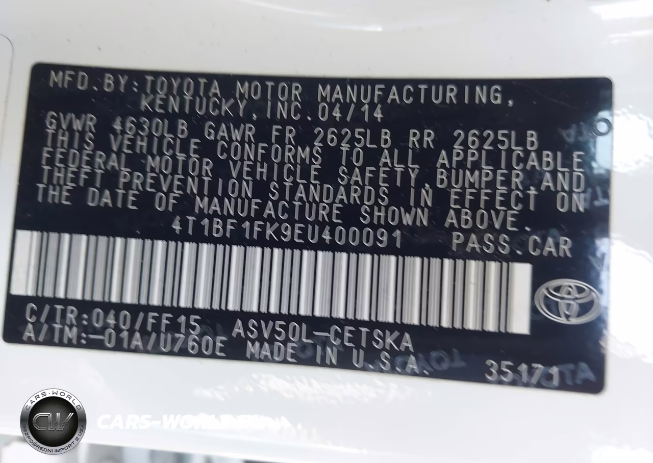 2014 Toyota Camry Se VIN:4T1BF1FK9EU400091 - 9