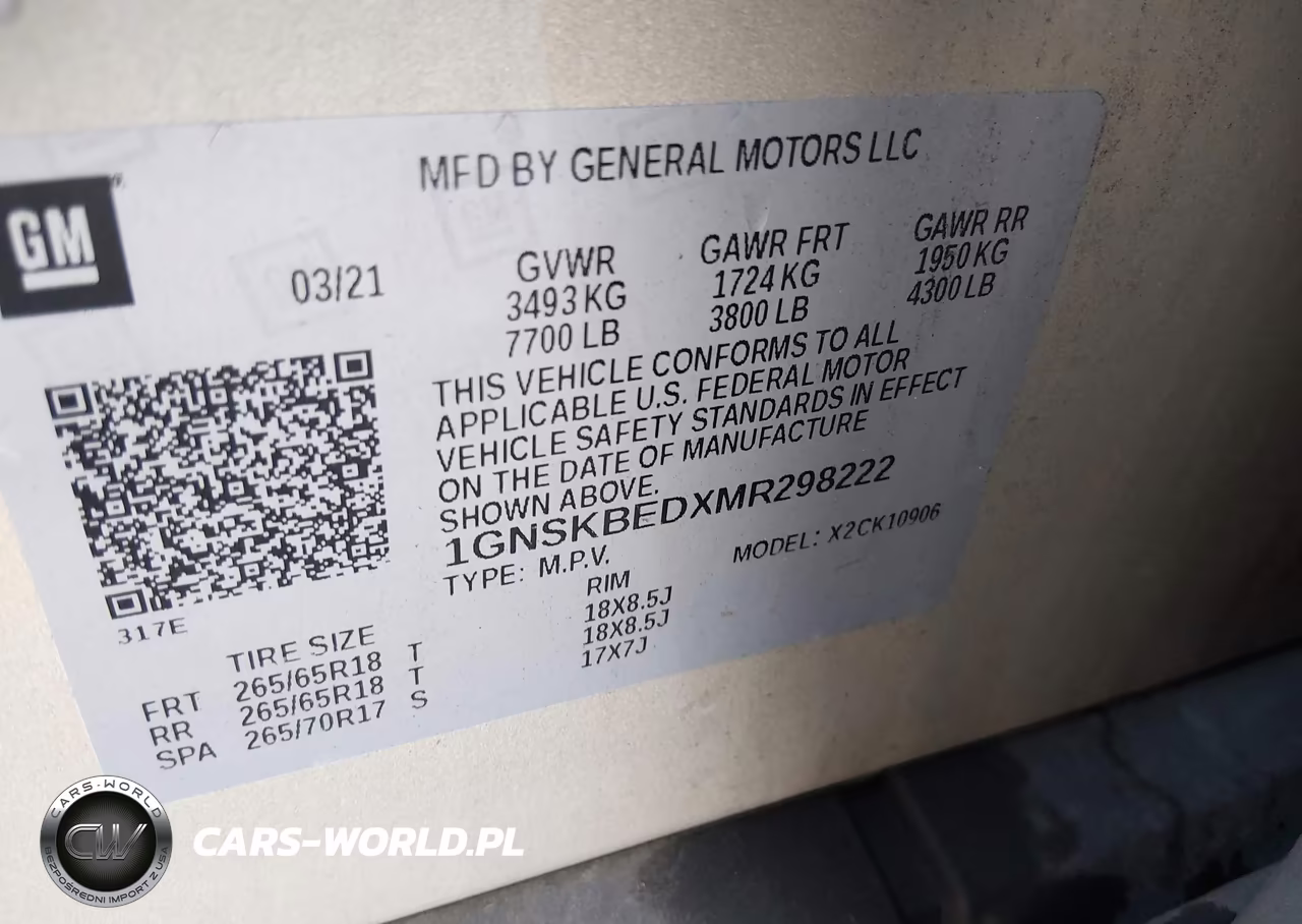 2021 Chevrolet Suburban 4Wd Ls VIN:1GNSKBEDXMR298222 - 9