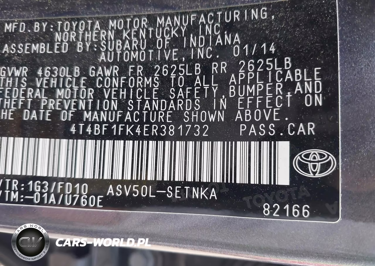 2014 Toyota Camry Le VIN:4T4BF1FK4ER381732 - 9