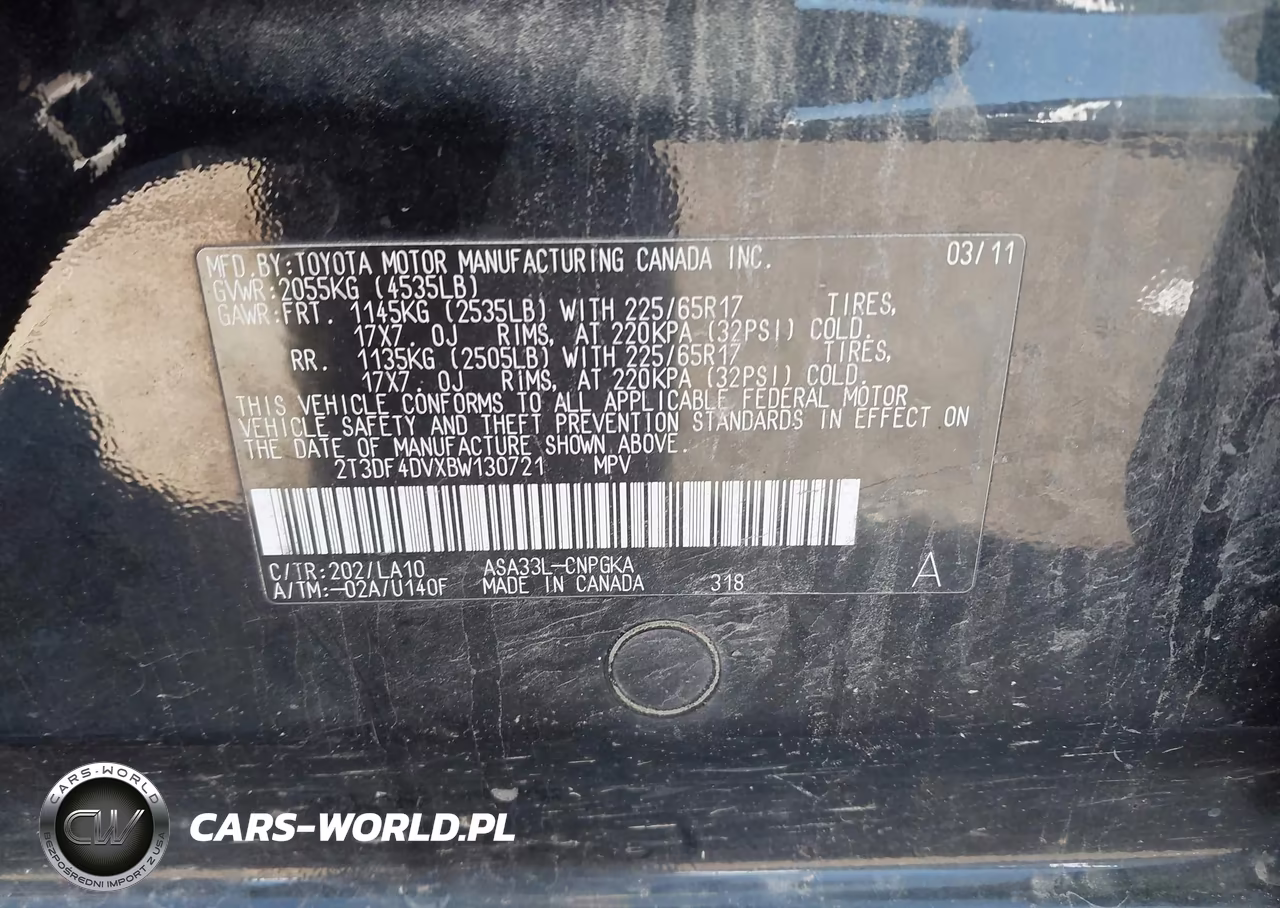 2011 Toyota Rav4 Limited VIN:2T3DF4DVXBW130721 - 9