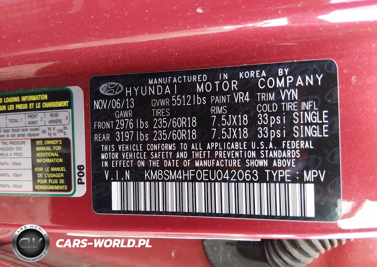 2014 Hyundai Santa Fe Gls VIN:KM8SM4HF0EU042063 - 9