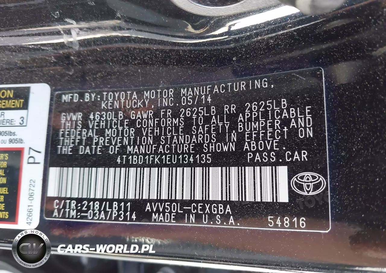 2014 Toyota Camry Hybrid Xle VIN:4T1BD1FK1EU134135 - 9