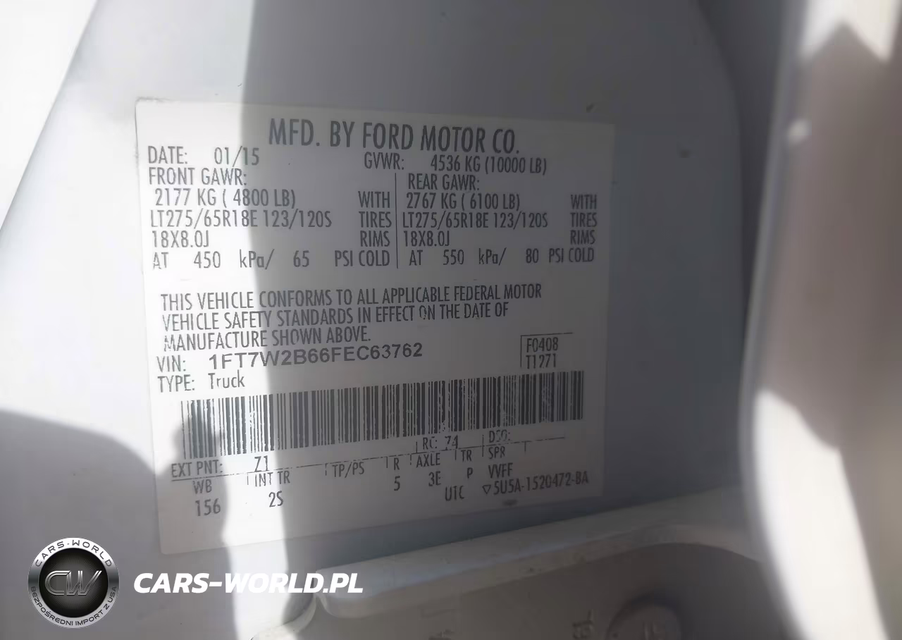 2015 Ford F-250 Xlt VIN:1FT7W2B66FEC63762 - 9
