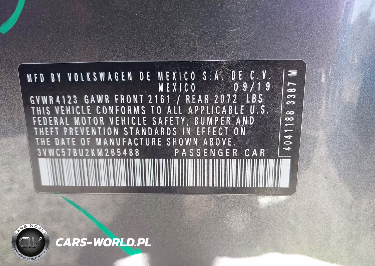 2019 Volkswagen Jetta 1.4T R-Line-1.4T S-1.4T Se VIN:3VWC57BU2KM265488 - 9