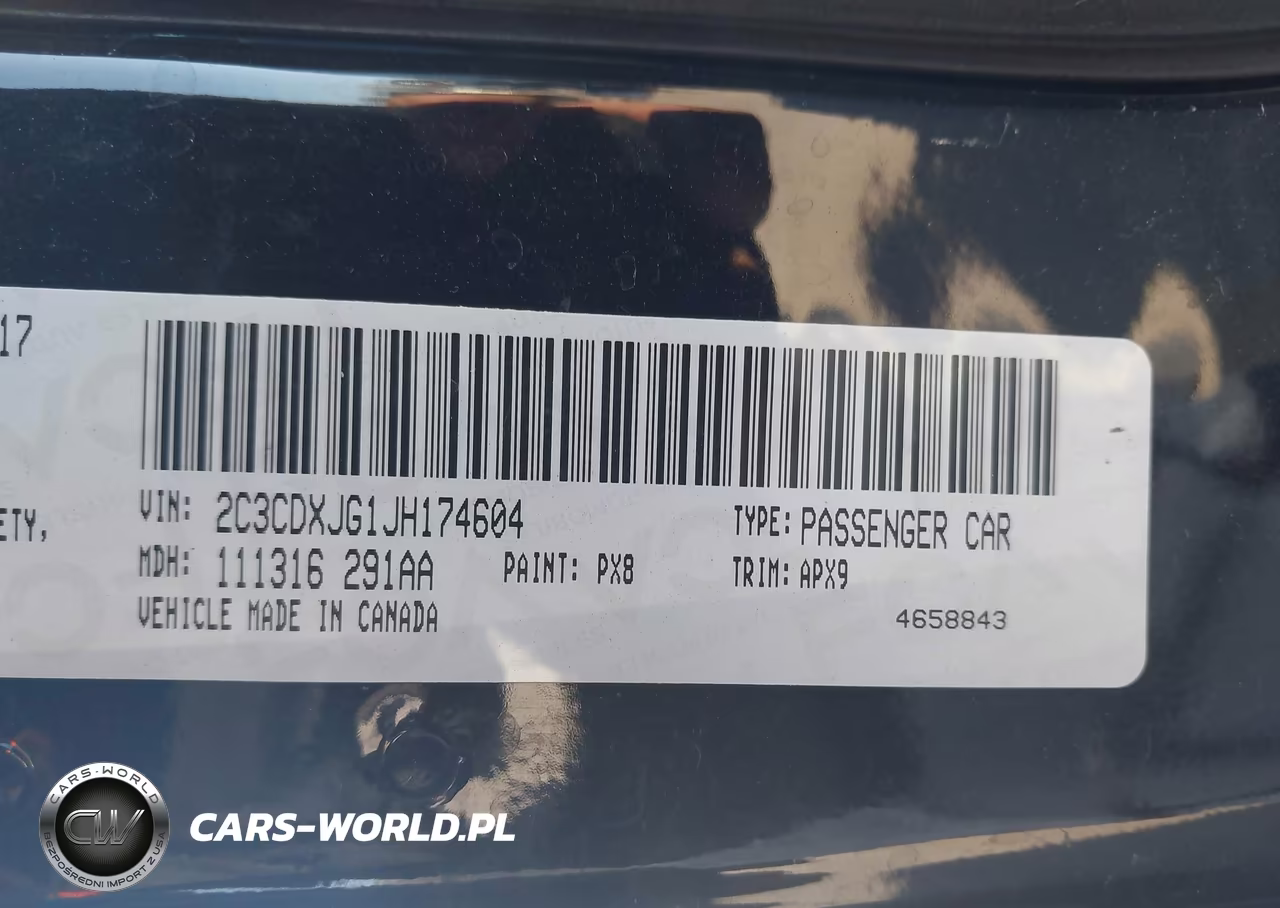 2018 Dodge Charger Gt Awd VIN:2C3CDXJG1JH174604 - 9