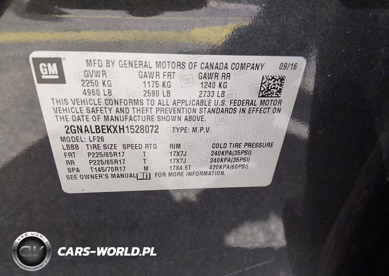 2017 Chevrolet Equinox Ls VIN:2GNALBEKXH1528072 - 9