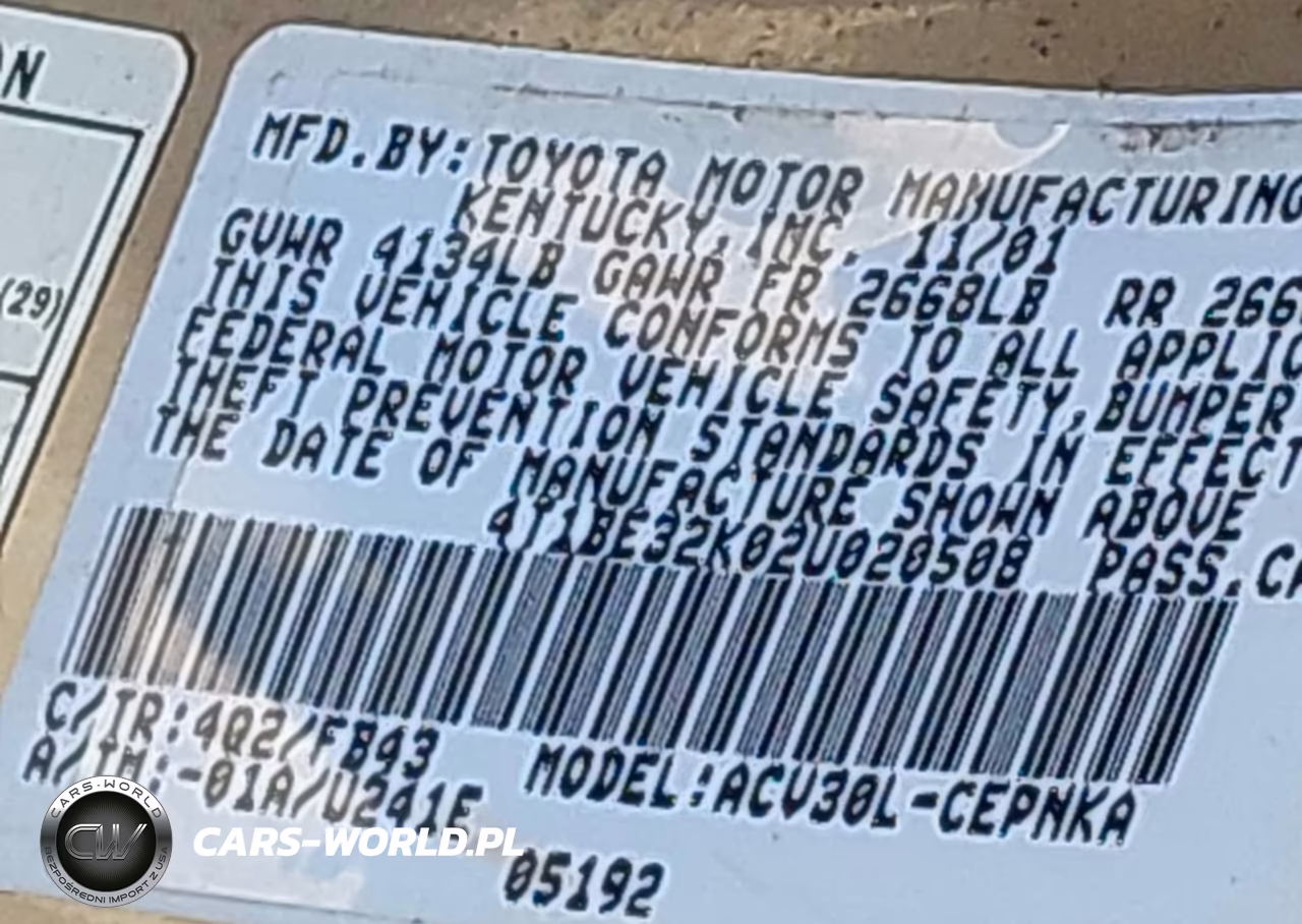 2002 Toyota Camry Le VIN:4T1BE32K02U020508 - 9