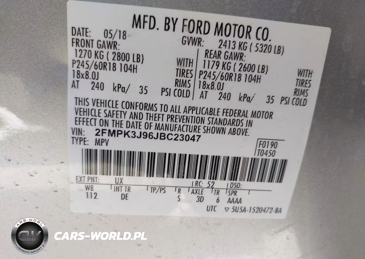2018 Ford Edge Sel VIN:2FMPK3J96JBC23047 - 9