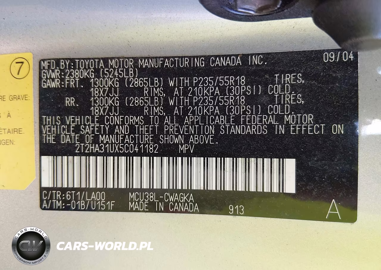 2005 Lexus Rx 330 VIN:2T2HA31UX5C041182 - 9