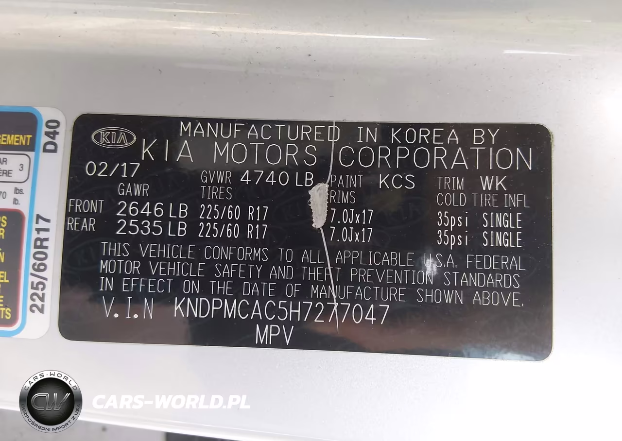 2017 Kia Sportage Lx VIN:KNDPMCAC5H7277047 - 9