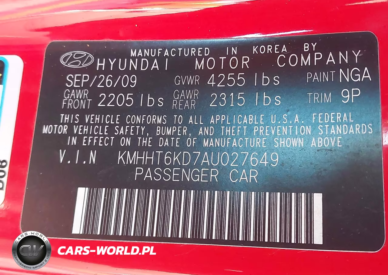 2010 Hyundai Genesis 2.0T Premium VIN:KMHHT6KD7AU027649 - 9