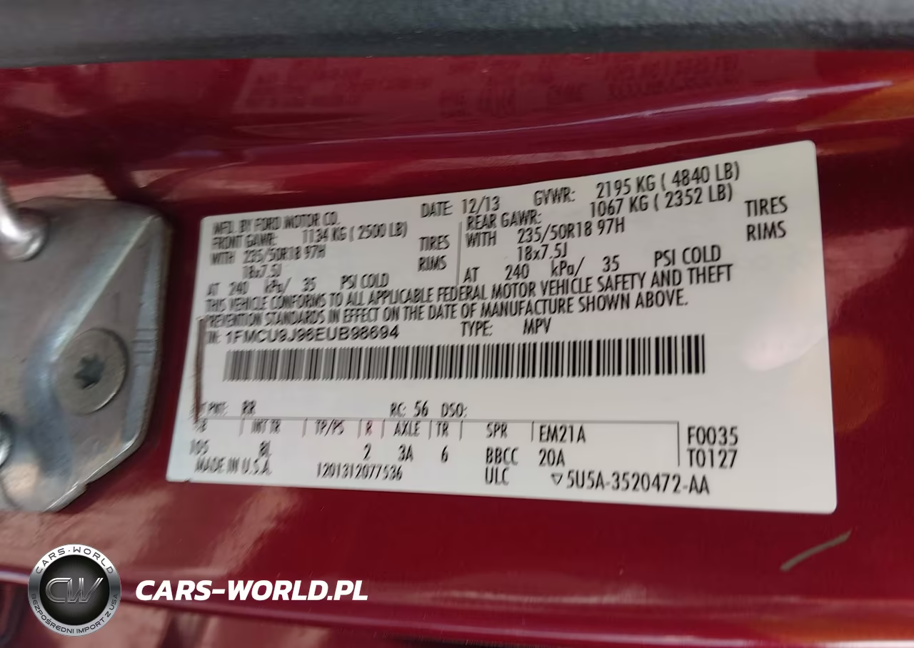 2014 Ford Escape Titanium VIN:1FMCU9J96EUB98694 - 9