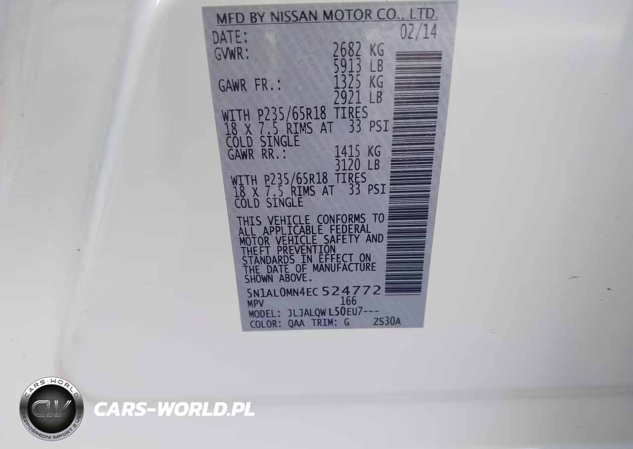 2014 Infiniti Qx60 VIN:5N1AL0MN4EC524772 - 9