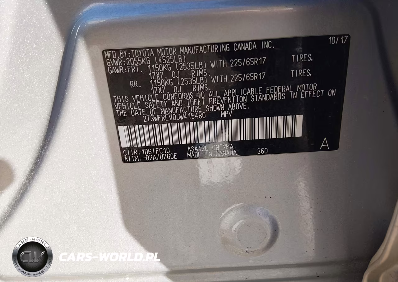 2018 Toyota Rav4 Xle VIN:2T3WFREV0JW415480 - 9