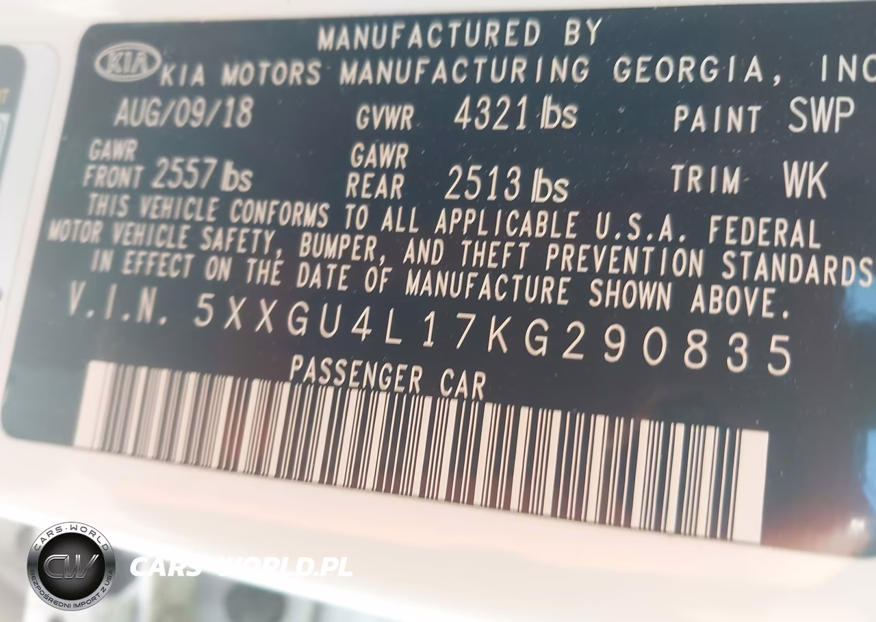 2019 Kia Optima Ex VIN:5XXGU4L17KG290835 - 9