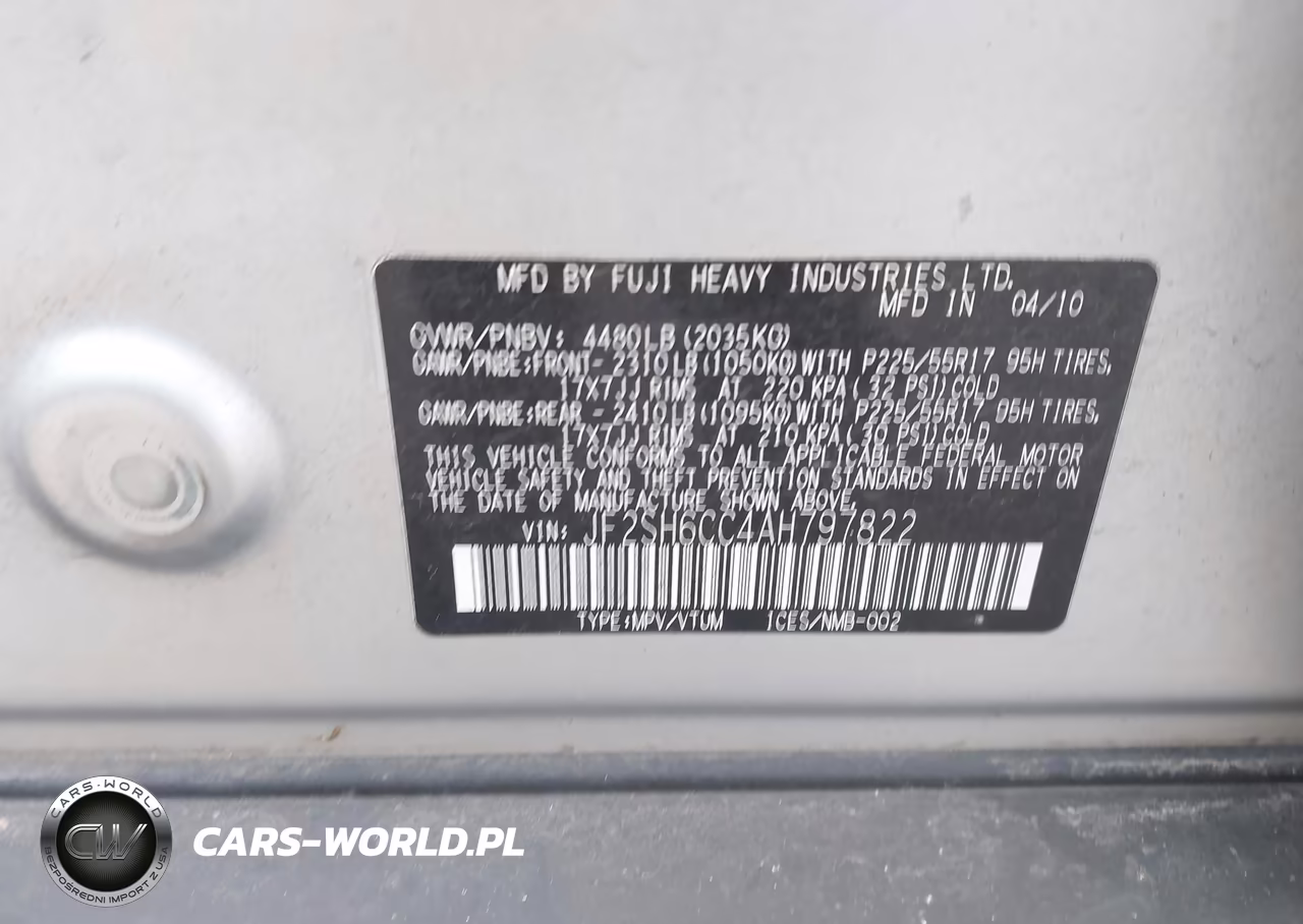 2010 Subaru Forester 2.5X Premium VIN:JF2SH6CC4AH797822 - 9