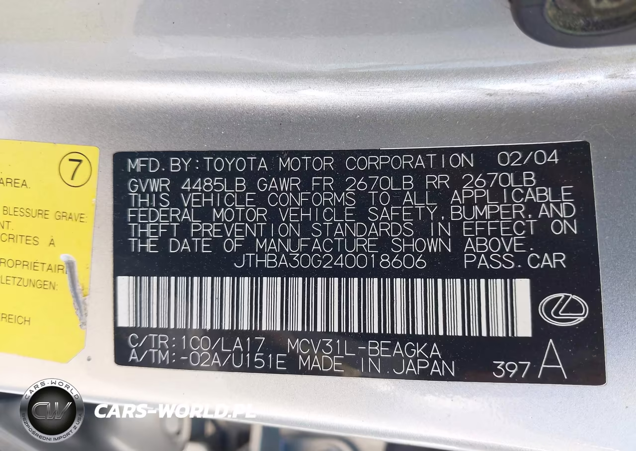 2004 Lexus Es 330 VIN:JTHBA30G240018606 - 9