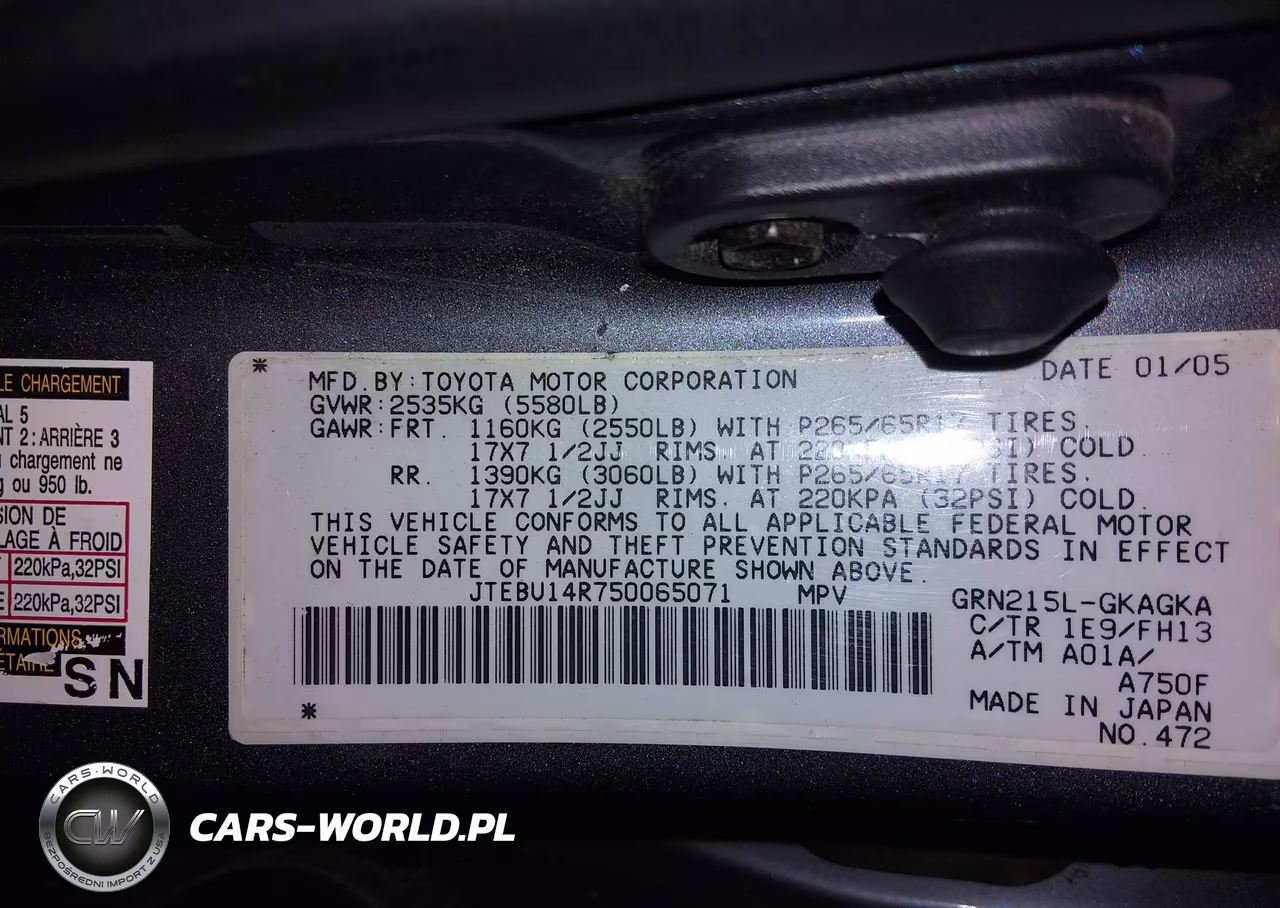 2005 Toyota 4Runner Sr5 Sport V6 VIN:JTEBU14R750065071 - 9