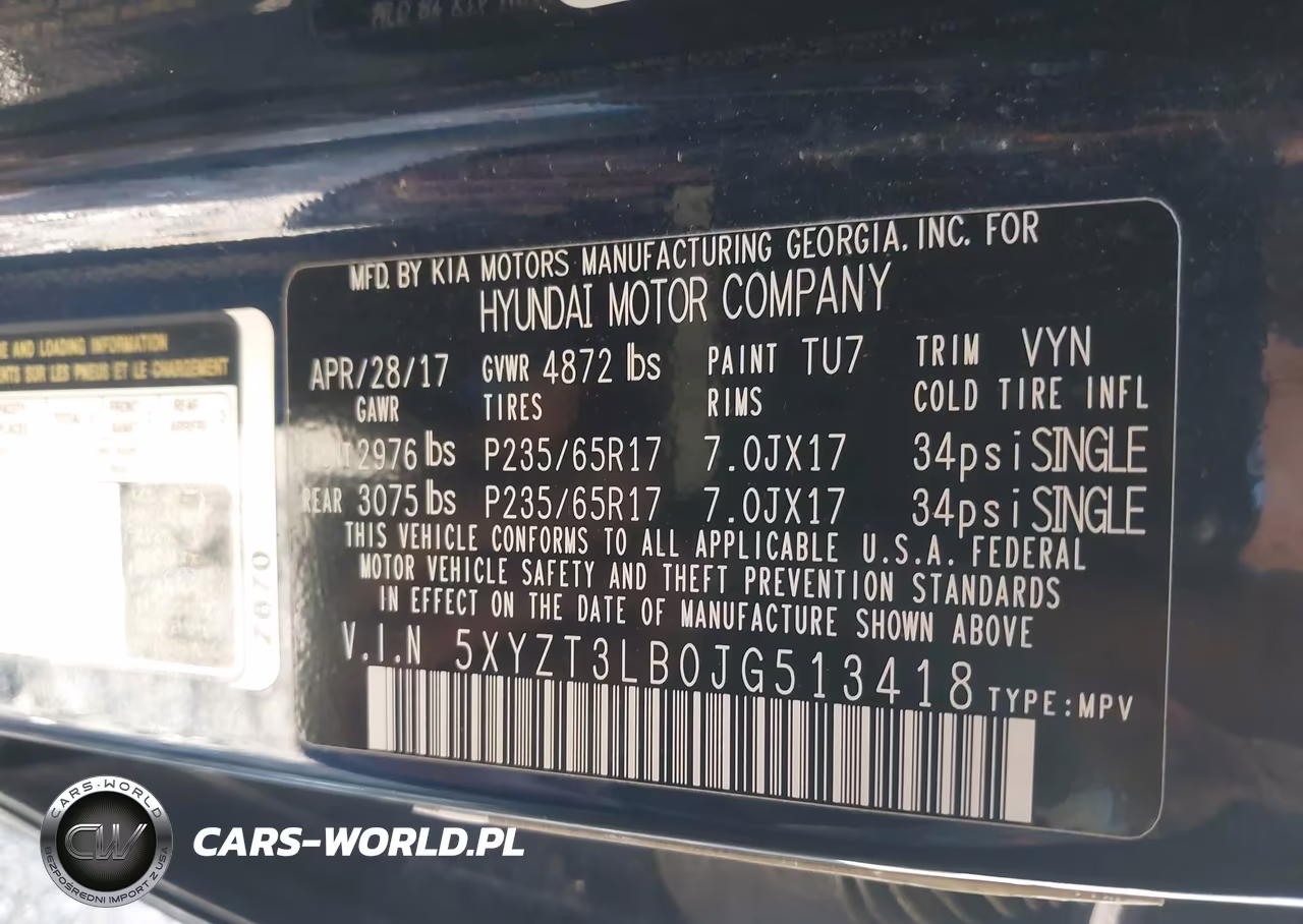 2018 Hyundai Santa Fe Sport 2.4L VIN:5XYZT3LB0JG513418 - 9