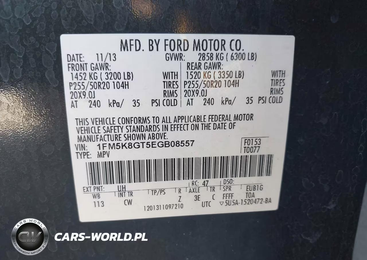 2014 Ford Explorer Sport VIN:1FM5K8GT5EGB08557 - 9