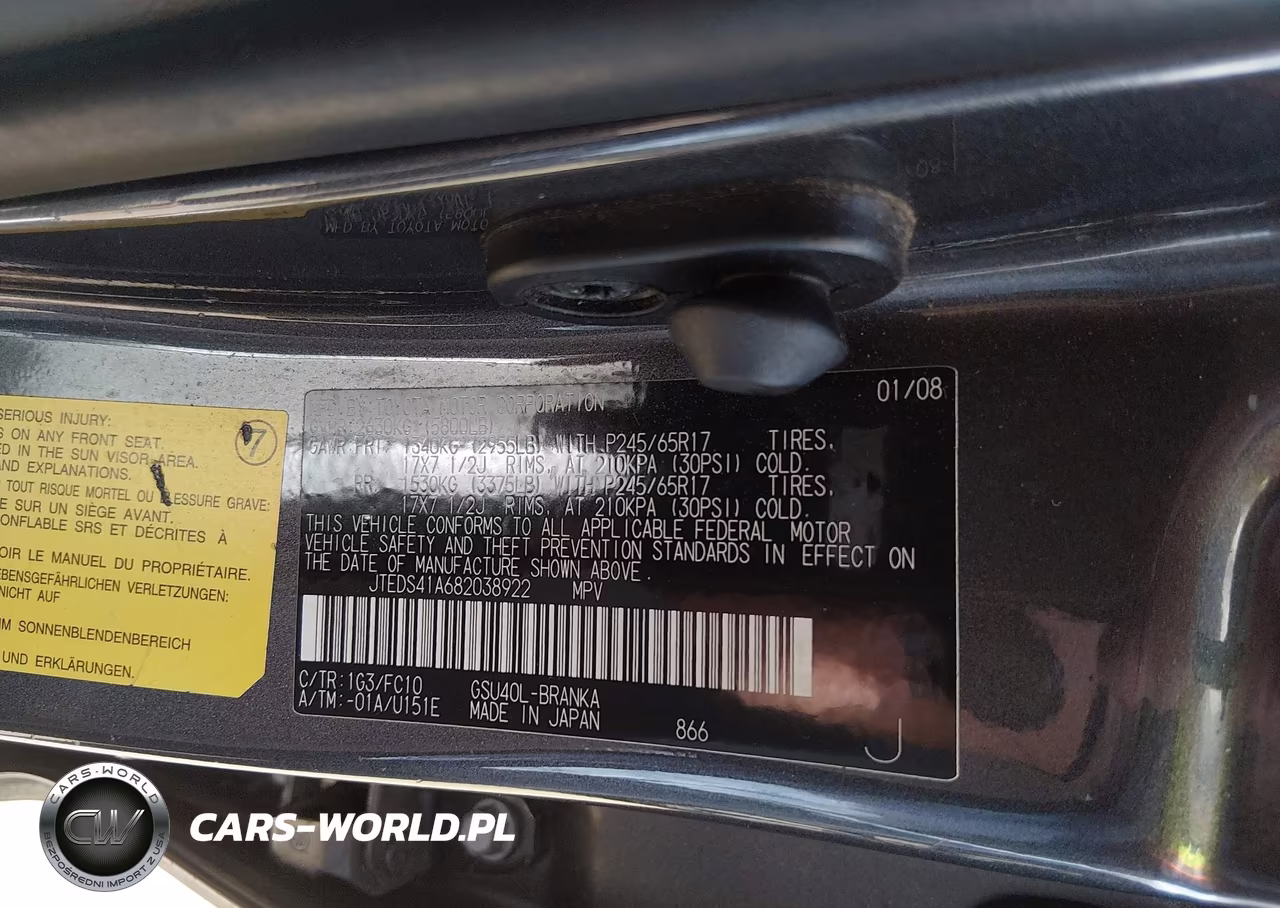 2008 Toyota Highlander VIN:JTEDS41A682038922 - 9