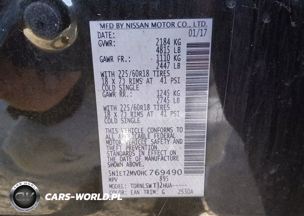 2017 Nissan Rogue Hybrid Sl VIN:5N1ET2MV0HC769490 - 9