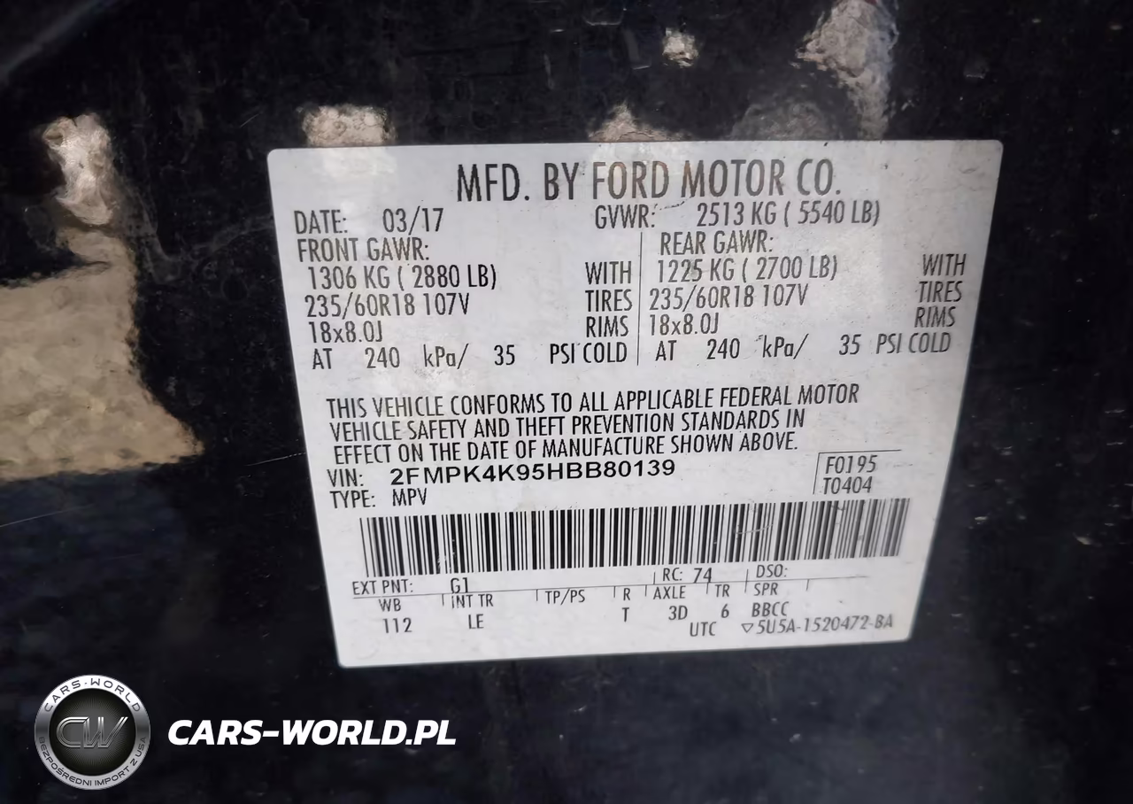 2017 Ford Edge Titanium VIN:2FMPK4K95HBB80139 - 9