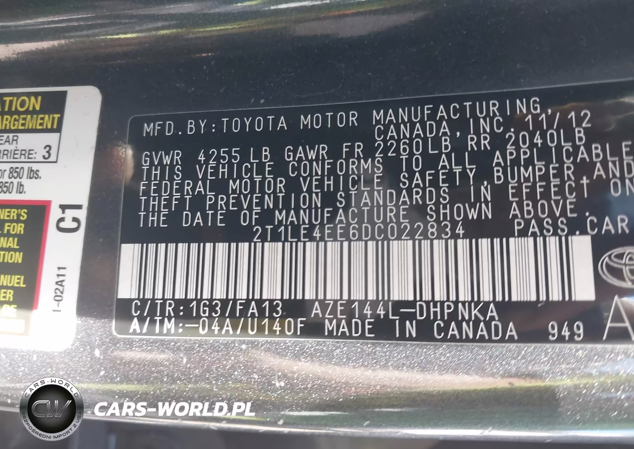 2013 Toyota Matrix S VIN:2T1LE4EE6DC022834 - 9