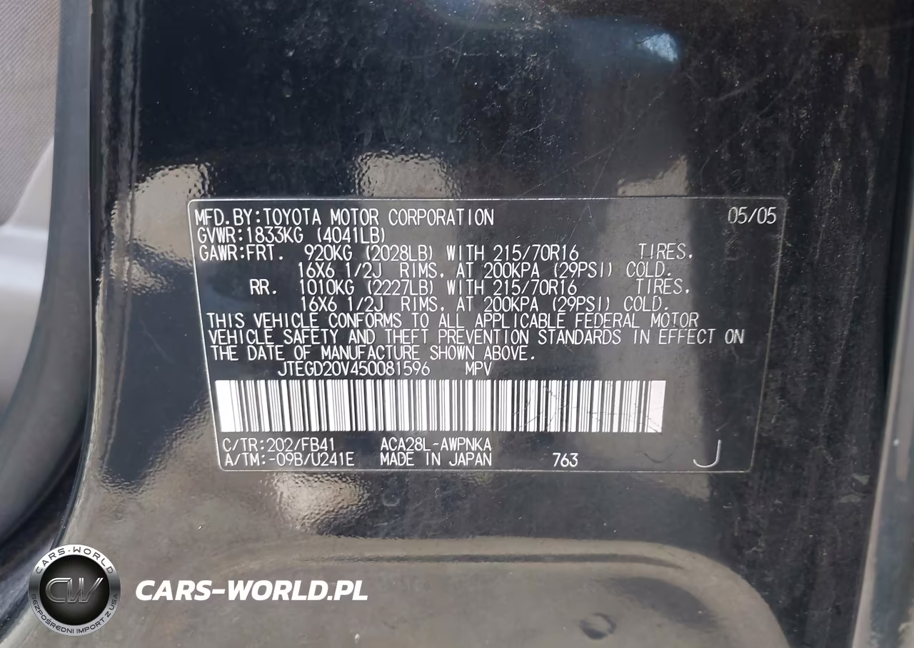 2005 Toyota Rav4 VIN:JTEGD20V450081596 - 9