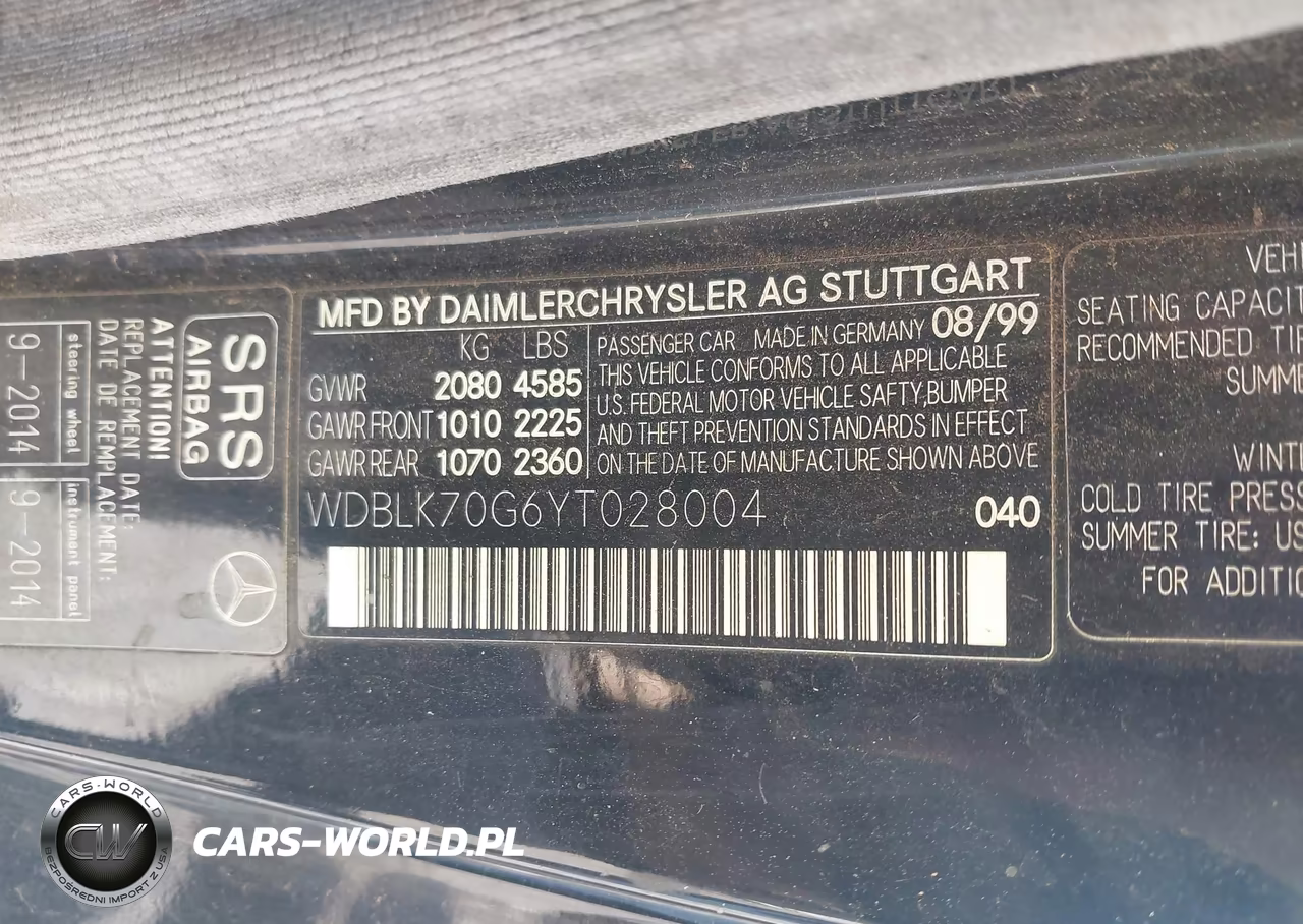 2000 Mercedes-Benz Clk 430 VIN:WDBLK70G6YT028004 - 9