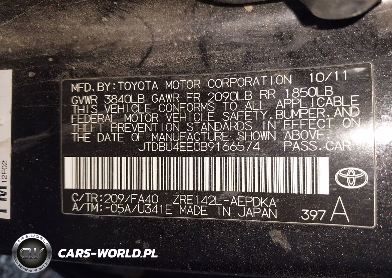 2011 Toyota Corolla VIN:JTDBU4EE0B9166574 - 9