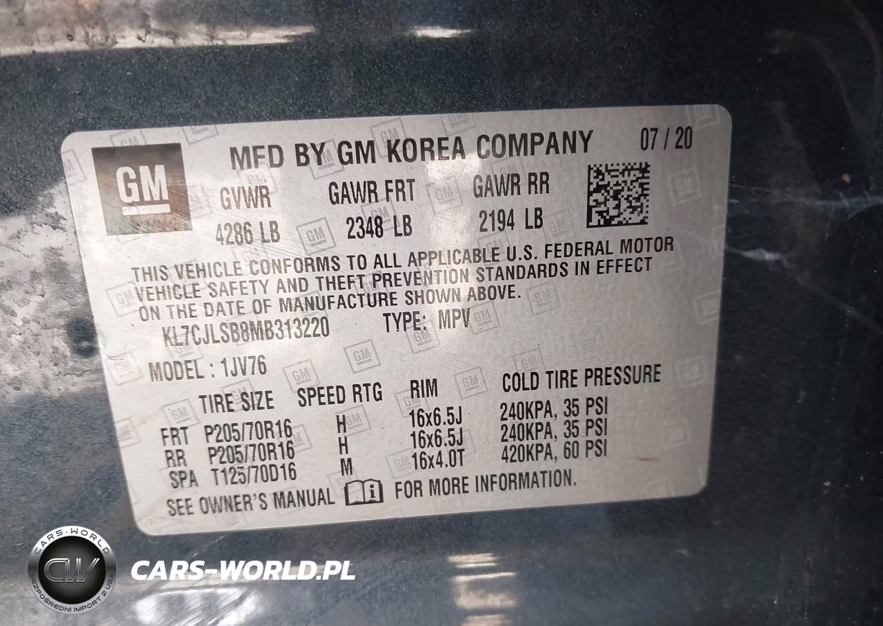 2021 Chevrolet Trax Fwd Lt VIN:KL7CJLSB8MB313220 - 9