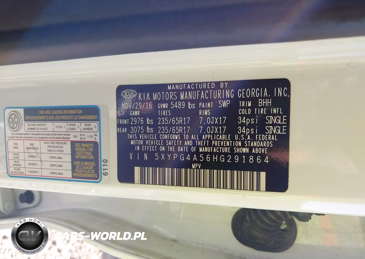 2017 Kia Sorento 3.3L Lx VIN:5XYPG4A56HG291864 - 9