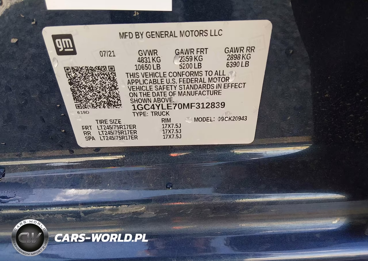 2021 Chevrolet Silverado 2500Hd 4Wd Long Bed Wt VIN:1GC4YLE70MF312839 - 9