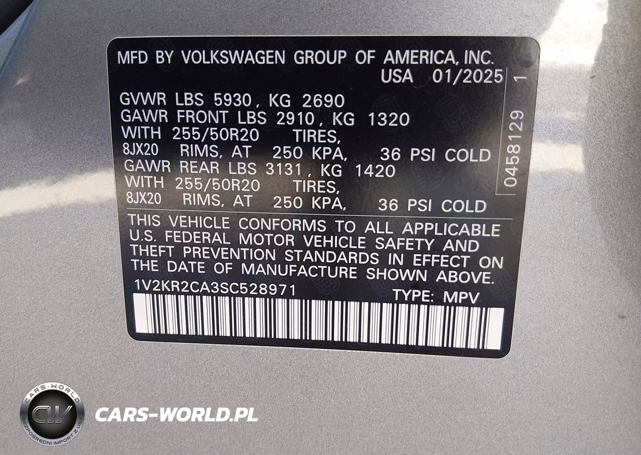 2025 Volkswagen Atlas 2.0T Se W-Technology VIN:1V2KR2CA3SC528971 - 9