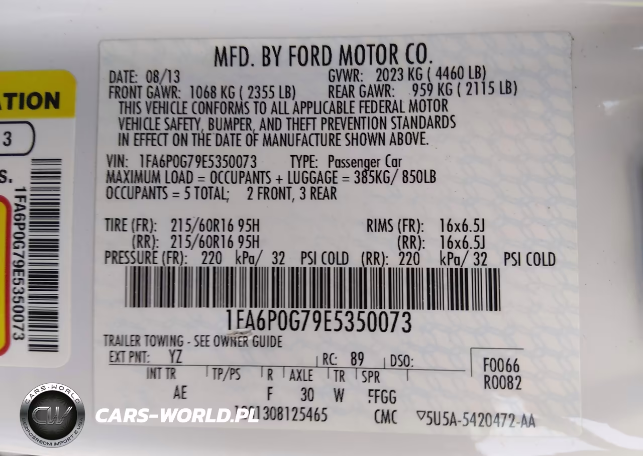 2014 Ford Fusion S VIN:1FA6P0G79E5350073 - 9