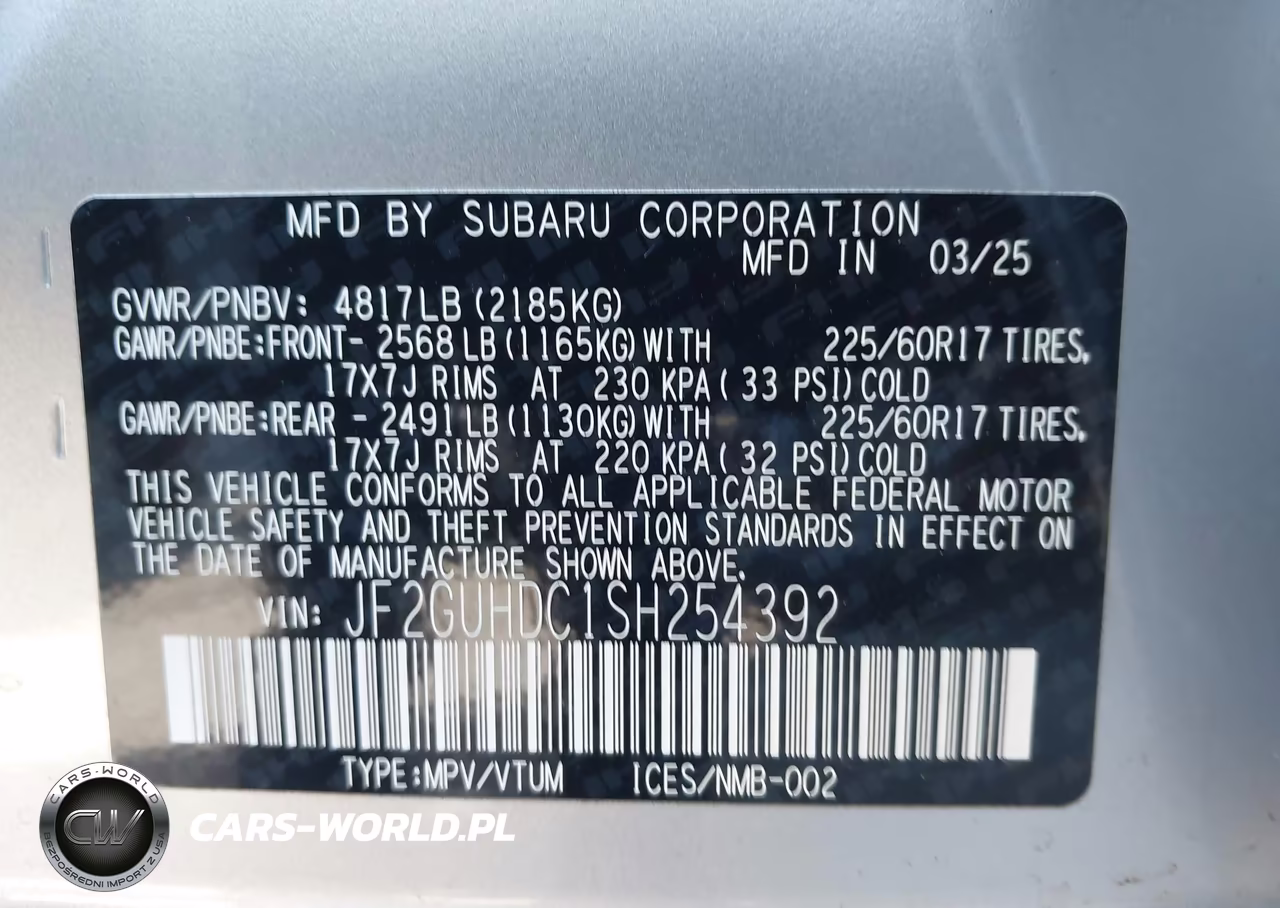 2025 Subaru Crosstrek Premium VIN:JF2GUHDC1SH254392 - 9
