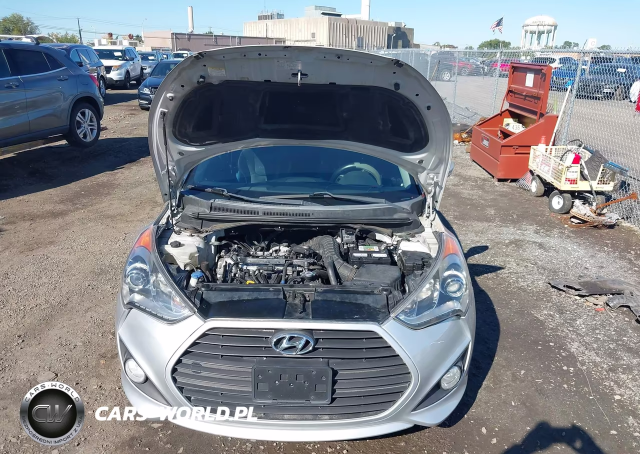 2013 Hyundai Veloster Turbo W-Blue VIN:KMHTC6AE7DU111818 - 10