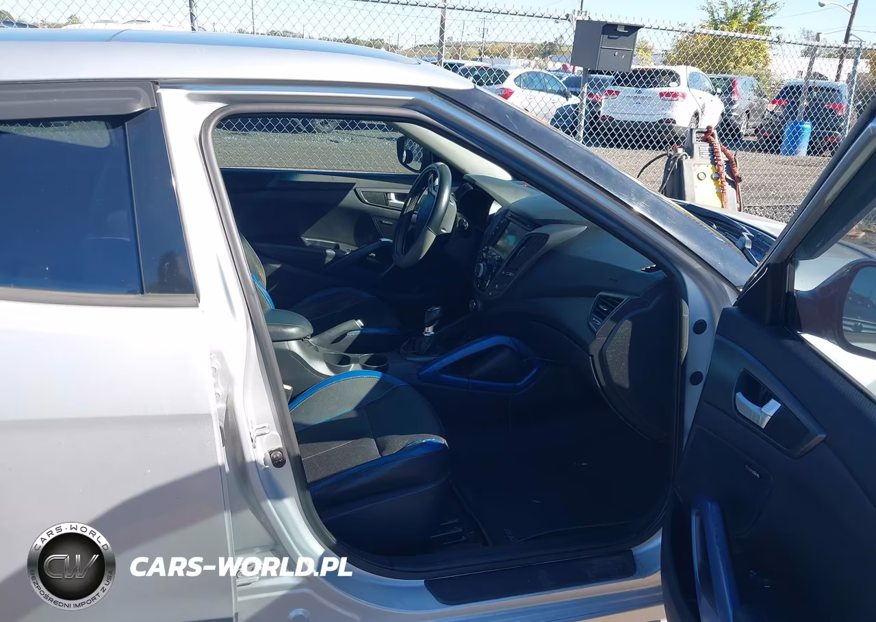 2013 Hyundai Veloster Turbo W-Blue VIN:KMHTC6AE7DU111818 - 5