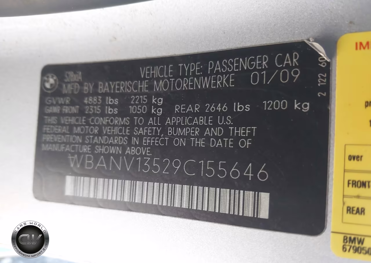 2009 BMW 528I xDrive VIN:WBANV13529C155646 - 9