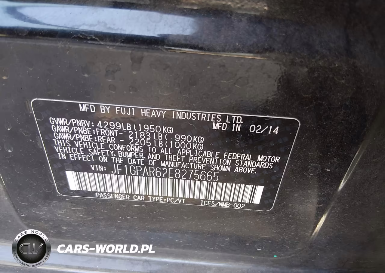 2014 Subaru Impreza 2.0I Sport Limited VIN:JF1GPAR62E8275665 - 9
