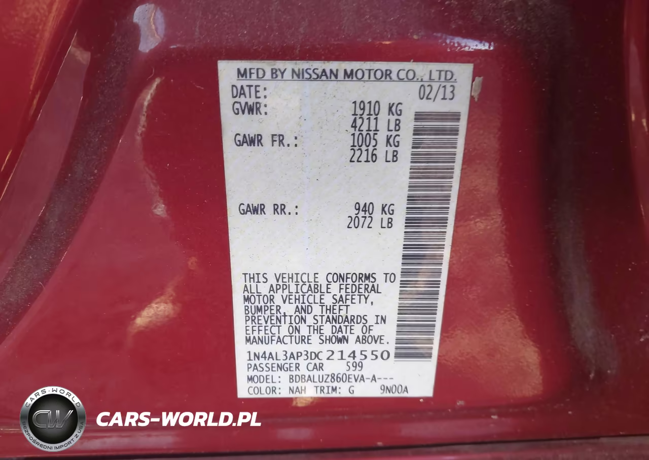 2013 Nissan Altima 2.5 Sv VIN:1N4AL3AP3DC214550 - 9