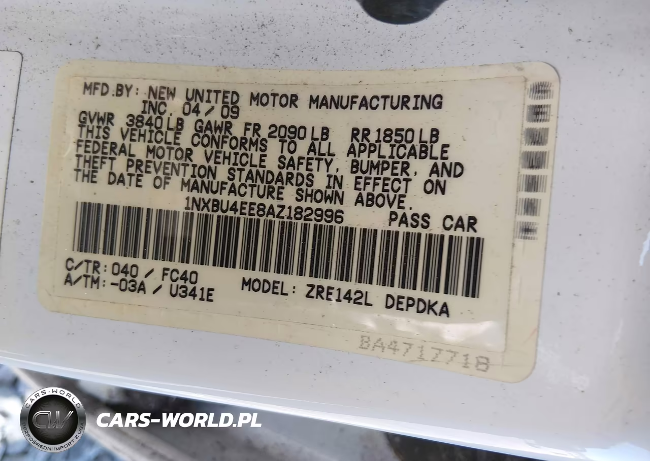 2010 Toyota Corolla Le VIN:1NXBU4EE8AZ182996 - 9